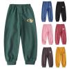 Unisex Casual Sports Pants Kid's Cotton Blend Fitness Pants Baby Girl 6 to 9 Months Clothes (Coffee, 4-5 Years) view 2