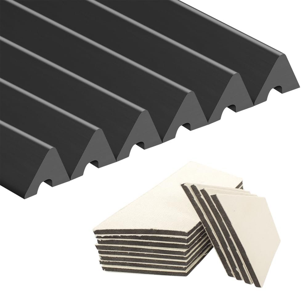 Scott Edward Billiards K66 Rubber Bumpers Pool Table Rail Cushions (Set of 6) Bumpers Replacement Bumpers Accessories- 7/8/9 Feet and Billiard Pool Table Cushion Facings Set of 12-3mm/0.12in