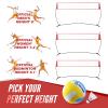 Patiassy Volleyball & Badminton Combo Net Set, Height Adjustable 5.1FT/7.4FT/8FT, 14FT Heavy Duty Tetron Net System with 4 Aluminum Rackets, Goose Feather Shuttlecocks & Volleyball for Indoor Outdoor view 3