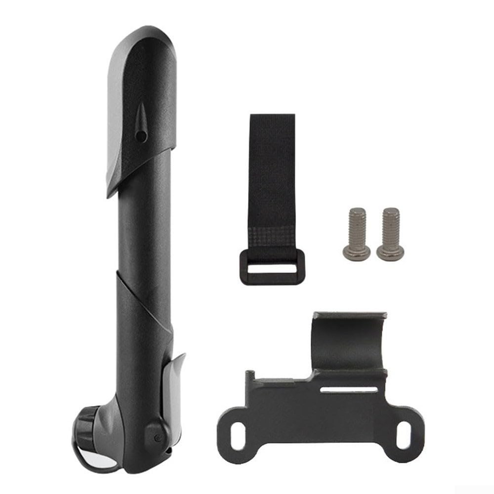 Portable Bicycle Tire Pump, Cycle Frame Hand Pump with Air Gauge Presta Durable Material 120 PSI Capacity (1*Bicycle Pump,2*Screw, 2*Velcro Straps, 2*Side Mount)