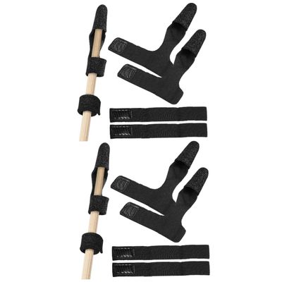 BESPORTBLE 2sets Fishing Rod Cover Pole Sleeves Fastener Strap Diving Material Elastic Rod Protector 2pcs*2