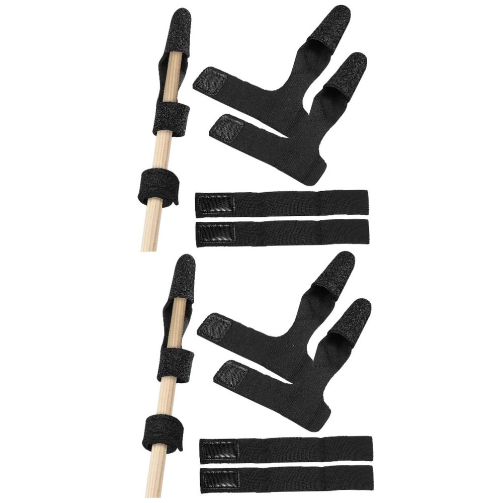 BESPORTBLE 2sets Fishing Rod Cover Pole Sleeves Fastener Strap Diving Material Elastic Rod Protector 2pcs*2