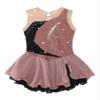 JEATHA Kids Girls Shiny Rhinestones Sleeveless Figure Skating Dress Dance Costume Ballet Dancewear Light Coffee 14 Years view 1