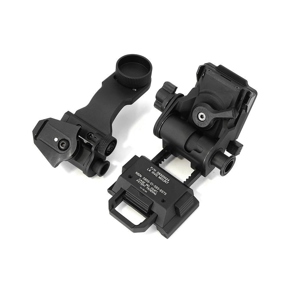 L4G24 Helmet NVG Mount with PVS-14 Arm Tactical Mount ComboJ Arm & Helmet BaseCNC Aluminum (BK)