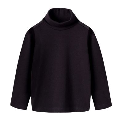 Toddler Turtleneck Baby Boy Girl Solid Color Long Sleeve Shirt Mock Neck Shirt Turtleneck Blouse Fall (Black, 2-3 Years)