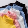 Toddler Turtleneck Baby Boy Girl Solid Color Long Sleeve Shirt Mock Neck Shirt Turtleneck Blouse Fall (White, 2-3 Years) view 2