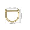 PATIKIL D-Ring Shackle, 4 Pack 5/8 Inch Inside Width Solid Brass U Shape Small Shackles for DIY Leather Craft Replacement view 2