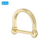 PATIKIL D-Ring Shackle, 4 Pack 5/8 Inch Inside Width Solid Brass U Shape Small Shackles for DIY Leather Craft Replacement view 3