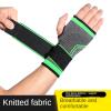 coonitac Outdoor Sports Adult Weightlifting Fitness Wrist Protectors Pressurized Breathable Palm Protectors Knitted Wrist Brace Wrist Sleeves (Green,Large) view 2