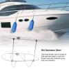 PerGar Boat Fenders, Foldable Boat Fenders Holder Rack 304 Stainless Steel Double Fender Rack for 7/8in to 1in Rail Marine Yacht Boat Fender Holders view 3