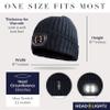 HEAD LIGHTZ Headlightz by Roq Innovation - Beanie with Light, Unisex LED Beanie Hat with Light Built in, Rechargeable, Black-Mono view 2