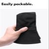 FASHIXD Large Bucket Hat, XL,XXL Black Bucket Hat for Women Large Head Fisherman Hats for Golf Summer Sun Hat (US, Alpha, XX-Large, Black) view 4