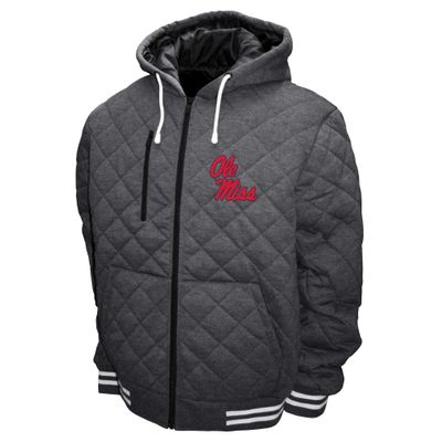 Franchise Club Mens Diamond Quilted Full Zip Jacket (Ole Miss, XX-Large)