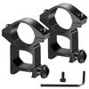LONSEL 1'' Scope Rings, 2Pcs High Profile or 2Pcs Medium Profile 1 Inch Scope Mount Rings for Picatinny Rail (Single Screw - High Profile - 2 Pcs) view 3