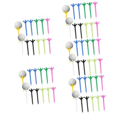 BESPORTBLE 60pcs Golf Tees Ball Nails Practice Golf Stands Training Tools Accessories for Men Easy Install Use Random Color