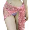 Blush Swimwear Cover Up Crochet Sarong,Sexy Fashion Beach Hand Crochet Shawl Capelet Fishnet Net Skirt.(SJJ42-Blush) view 2