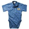 Wes and Willy Baby Sports Fan Polo Snap Suit Romper Infant Cloudy Yarn Golf Creeper (UCLA, 12M) view 1