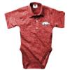 Wes and Willy Baby Sports Fan Polo Snap Suit Romper Infant Cloudy Yarn Golf Creeper (University or Arkansas, 6M) view 1