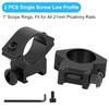 LONSEL 1'' Scope Rings, 2Pcs High Profile or 2Pcs Medium Profile 1 Inch Scope Mount Rings for Picatinny Rail (Single Screw - Low Profile - 2 Pcs) view 2