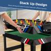GYMAX 4 in 1 Multi Game Table, 49" Combo Game Table with Foosball Table, Pool Billiards, Air Hockey & Table Tennis for Teens Adults Family Game Room view 4