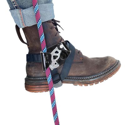 Ito Rocky Foot Ascender Riser - Rope Climbing Equipment for SRT Climbing & Tree Arborist Climbing Device - Left Black