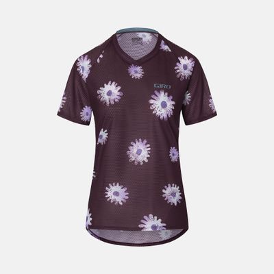 Giro Womens Roust Jersey - Dark Cherry Daysies - Size M