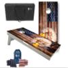 Tailgating Pros All-Weather Cornhole Boards - 4'x2' Weather Resistant Cornhole Set- Carrying Case & Set of 8 Corn Hole Bean Bags w/Tote Included view 1