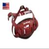 Riddell Hard Cup Chinstrap Buckles + US Flag Helmet Decal (Large, Cardinal) - Green Gridiron