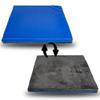 Foamma Two-way Mat - Reversible Vinyl & Velvet Gymnastics Mat, Exercise Mat with Water-Proof Cover, High-Density Workout Mat, Gymnastics Equipment for Kids and Adults - 6" x 4 ft x 8 ft, Blue and Gray view 1