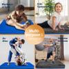 Foamma Two-way Mat - Reversible Vinyl & Velvet Gymnastics Mat, Exercise Mat with Water-Proof Cover, High-Density Workout Mat, Gymnastics Equipment for Kids and Adults - 6" x 4 ft x 8 ft, Blue and Gray view 3