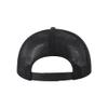 Ashen Fane 6 Panel Mid Profile Mesh Back Structured Trucker Adjustable Snapback Hat, Ch.Gry/Ch.Gry/Blk view 3