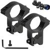 LONSEL 1'' Dovetail Scope Rings, 2 Pack High Profile or Medium Profile 1 Inch Scope Mount Rings for 11mm Dovetail Rails (Single Screw - High Profile - 2 Pcs) view 1