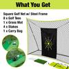 Elite Athletics Golf Practice Net and Chipping Net with Golf Mat, Impact Target, Rubber Tee, and Carry Bag for Backyard, Garage, and Indoors view 3