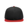Ashen Fane 6 Panel Mid Profile Mesh Back Structured Trucker Adjustable Snapback Hat, Red/Blk/Blk view 2