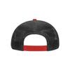 Ashen Fane 6 Panel Mid Profile Mesh Back Structured Trucker Adjustable Snapback Hat, Red/Blk/Blk view 3