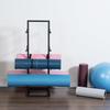 MyGift 4 Tier Yoga Mat Holder, Foam Roller Storage, Freestanding Double Sided Matte Black Metal Fitness Mat Stand view 3
