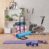 MyGift 4 Tier Yoga Mat Holder, Foam Roller Storage, Freestanding Double Sided Matte Black Metal Fitness Mat Stand view 4