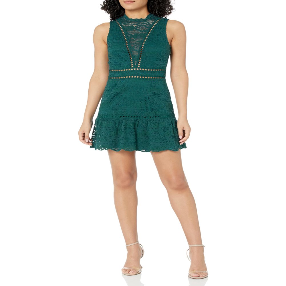 Saylor Rent the Runway Pre-Loved Emerald Rosemary Lace Dress, Green, Medium