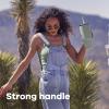 Hydro Flask Travel Tumbler with Handle, Lid and Straw - Insulated Stainless Steel in 40 Oz Agave view 3