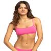 Roxy Women's Bralette Bikini Top  Quick-Dry Swim Top, Removable Pads, UPF 50+ Sun Protection, Pink, Large view 1