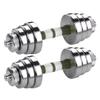 Adjustable Dumbbell Set Pair Household Pure Steel Adjustable Weight for Men and Women, Dual Purpose Fitness Barbell, Bodybuilding Exercise Equipment (Color : Silver, Size : 10kg/22lb*2pcs) view 1