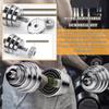 Adjustable Dumbbell Set Pair Household Pure Steel Adjustable Weight for Men and Women, Dual Purpose Fitness Barbell, Bodybuilding Exercise Equipment (Color : Silver, Size : 10kg/22lb*2pcs) view 2