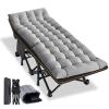 NAIZEA Folding Camping Cots for Adults, Folding Cot with Mattress, Camping Foldable Bed, Portable Military Cot, Double Layer Oxford Strong Heavy Duty Sleeping Cots w/Carry Bag for Camp Office Travel view 1