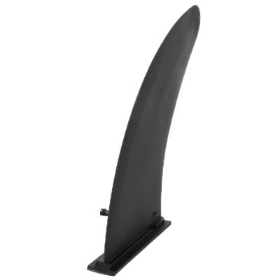 11in/28cm Surf SUP Fin, PVC Fixed Socket Center Stabilizer Attachment Replacement for Longboard Surfboard,Black