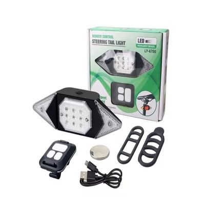 ihreesy Bike Tail Light with Remote Control,Waterproof Warning Cycling Light Universal Bike Brake Rear Lights Rechargeable Bike Turn Signals Lights for Night Cycling