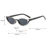 Fashion bling Rhinestone Cat Eye Sunglasses for Women Retro Narrow Cat-eye Diamond Sun Glasses Vintage Style Tinted Lens (white gray) view 3