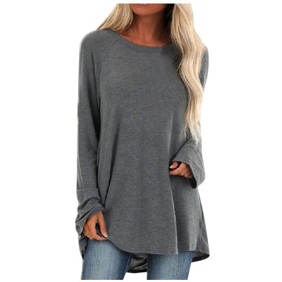 Women's Plus Size Tops Womens Tunics or Tops to Wear with Leggings Long Sleeve Loose Fit Fall Clothes Crewneck Gradient Comfy Shirts Blouses