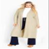 Avenue Women's Plus Size Cardigan - Paris Longline Oatmeal view 2