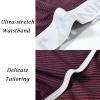 JINSHI Men's Mesh Striped Briefs,Sexy Bikini Bulge Enhancing Briefs,Low Rise Ball Pouch Stretch Breathable Underwear Red 2XL view 4