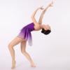 Figure Skating Dress for Women Ice Skating Costume Shiny Sequins Flower Dance Leotard Gradient Mesh See Through Chiffon Flowy Skirt Ballerina Gymnastics Competition Dancewear Purple XL view 4